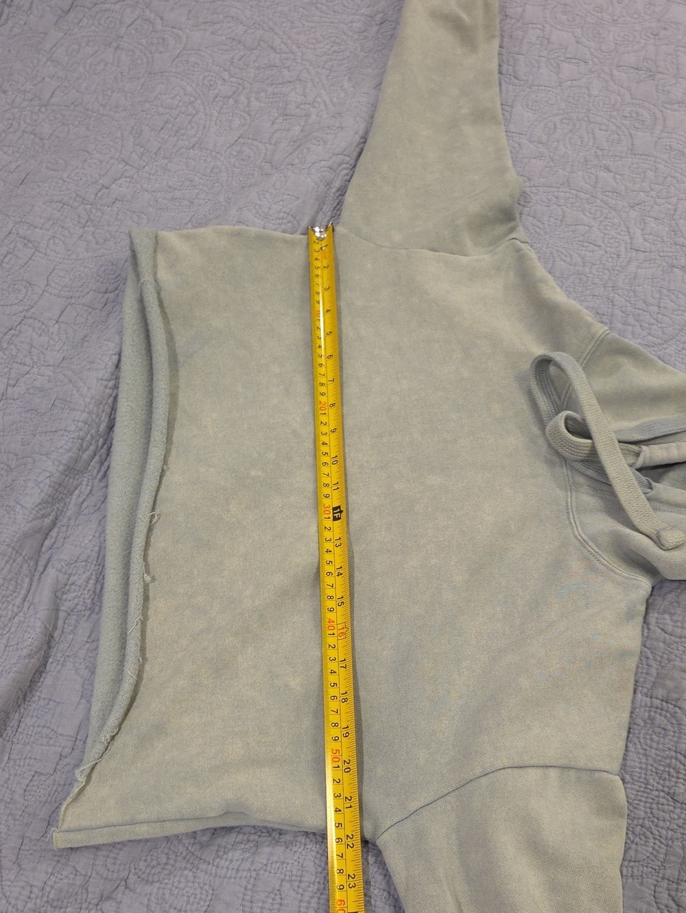 And Now This Cropped Light Sage Green Pullover Hoodie - Women Size XS! - Picture 6 of 7